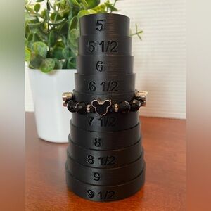 Mickey Stretch Bracelet. Women’s. New In Package Black with Silver Tone Accents